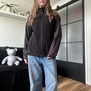 Vintage Wind River Black Lightweight Fleece-Lined Jacket